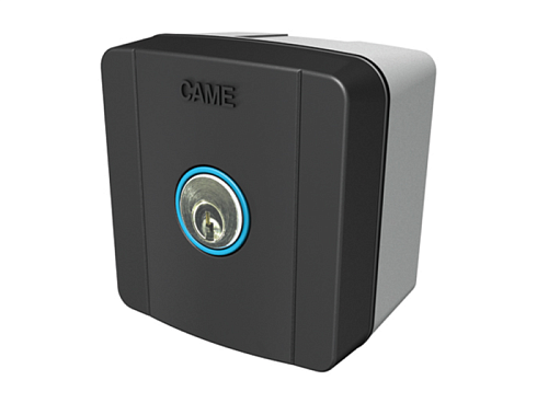 Купить ключ-выключатель накладной CAME SELC1FDG с синей подсветкой с доставкой и установкой в Алуште