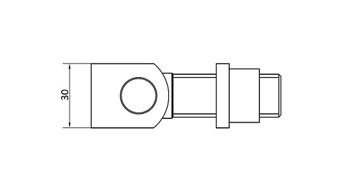 Комплектующие для распашных ворот Петля CAME H 18 регулируемая с гайкой, 42-68 мм, М18, приваривание в Алуште
